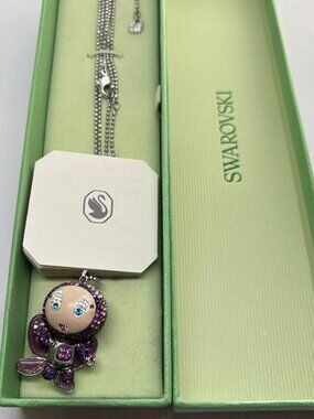 Swarovski Erika Wings of Fantasy Long Ball Chain Pendant Necklace Adjustable